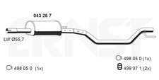 ERNST Mittelschalldämpfer 043267 für OPEL SIGNUM VECTRA Caravan Z02 CC Z03 F35