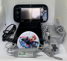 Nintendo Wii U 32GB Black PAL Console With Mario Kart Game - Fully Working - GC