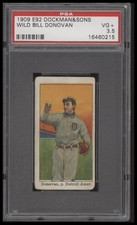 1909 E92 WILD BILL DONOVAN VG+ DOCKMAN &amp; SONS GUM PSA 3.5 DETROIT TIGERS