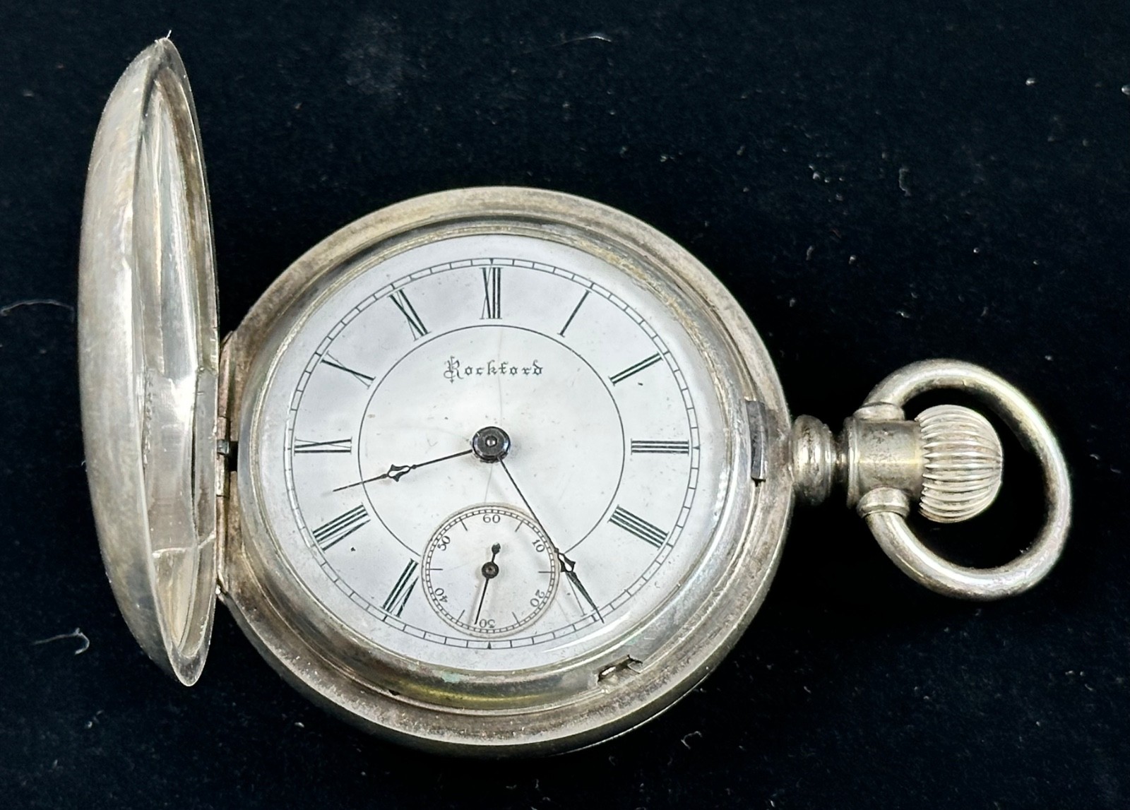 1892 Rockford 69 Model 8 18s 11J Hunters Nickel Case Pocket Watch Working 409443
