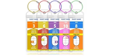 5Pk Clear PVC Cruise Luggage Tag Holders w/Steel Loops,Fits Royal Caribbean,Cele