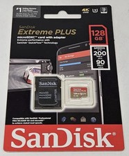 SanDisk Extreme Plus MicroSDXC Memory Card With Adaptor 128GB