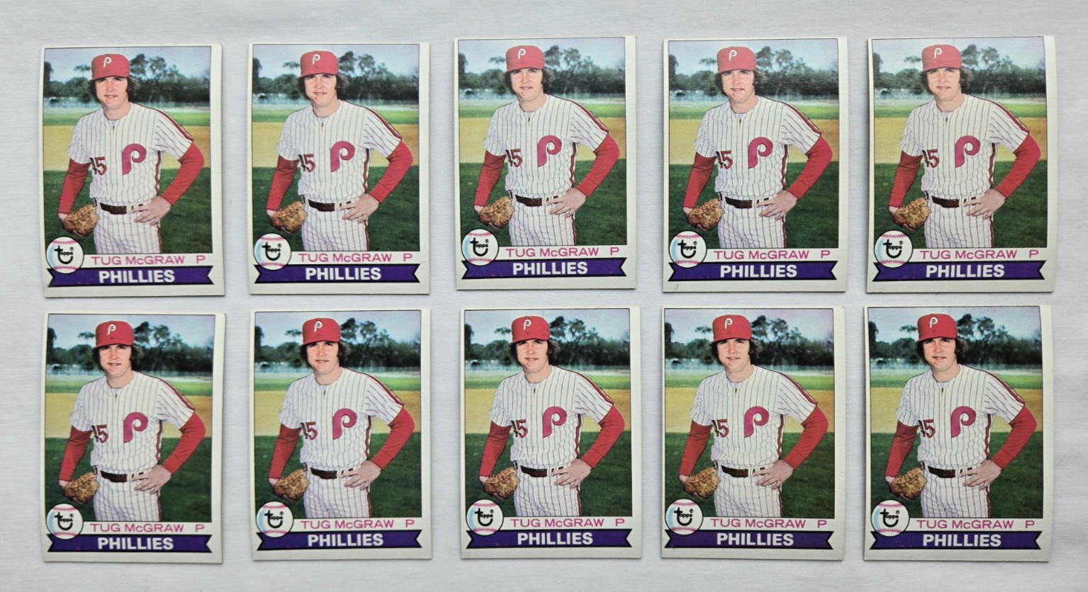 1979 Topps Tug McGraw Lot (10 Cards)