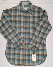 1970s Pendleton Wool Shirt Mens 15 1/2" Hollywood Movie TV Show Wardrobe Stock