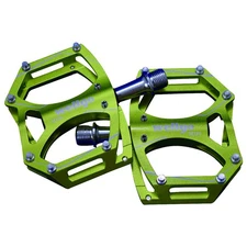 WELLGO Aluminum Pedal with Pin CNC Thin Apple Green 260g Road/ATB/MTB M194