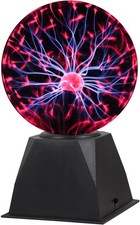 7 Inch Plasma Ball Lamp - Touch and Sound Sensitive Electric Globe with Lightnin