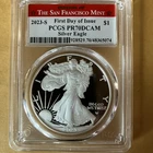2023-S Proof $1 American Silver Eagle PCGS PR70DCAM FDOI San Francisco Label