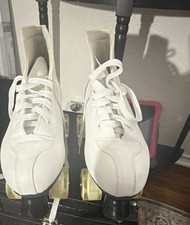 White Quad Roller Skates Size 45 Classic Design Lace Up Indoor Outdoor Use