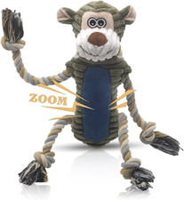 Funny Plush Dog Chew Toys, Squeaky Dog Toys, Interactive Tug of War Puppy Toys, 