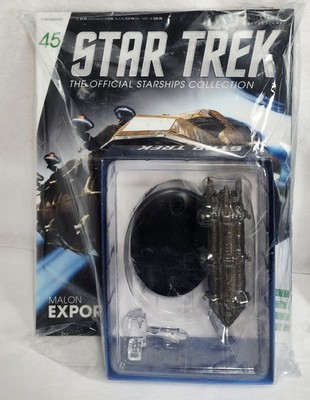 Star Trek Starships Collection Malon Export Vessel W/#45 Magazine By Eaglemoss