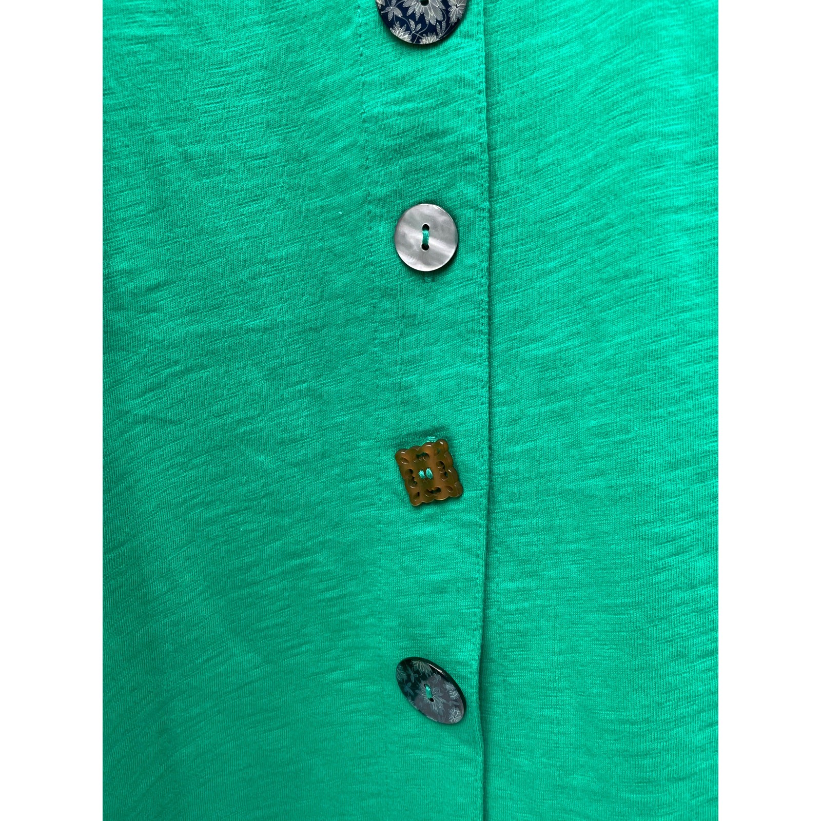Soft Surroundings Danielle Solid Green Button Dre… - image 7