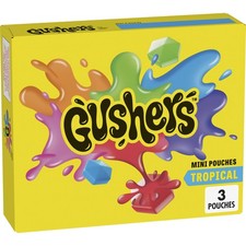 Gushers Tropical Fruit Flavored Snacks, Mini Pouches, 3 3 Count Pack of 1 