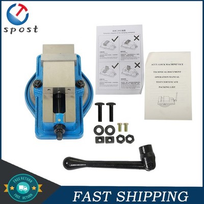 3'' Milling Machine Lockdown Vise Swivel Base Lock Vise CNC