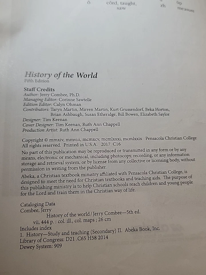 Abeka 7th Grade History of the World 3 student textbooks, & Test, Answer Keys & - Image 3 of 4