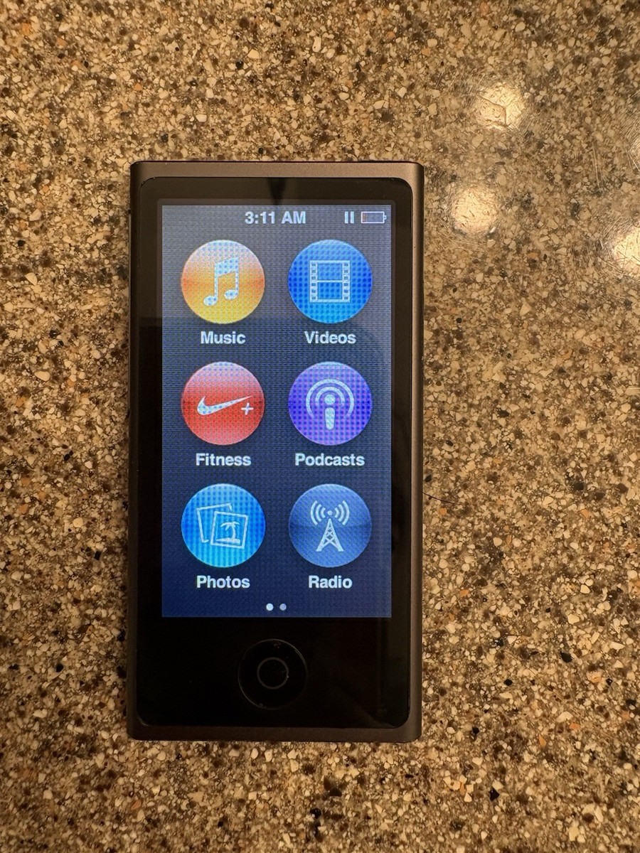 iPod nano 第7世代 グレー(ブラック) Apple iPod Nano 7th Gen Gray MP3 Player Touchscreen Video FM Radio