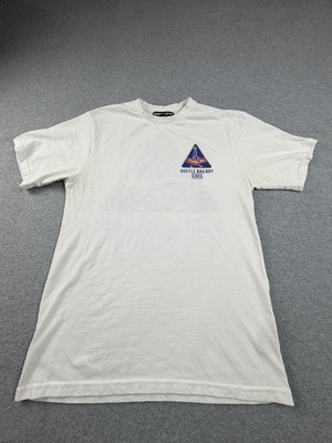 Crooks & Castles Mens T Shirt M White Graphic Duffle Bag Boy CRKS Short Sleeve