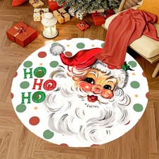 Velvet 850gm Santa Claus Pattern Mat,Thickened and Wear-Resistant,Suitable for