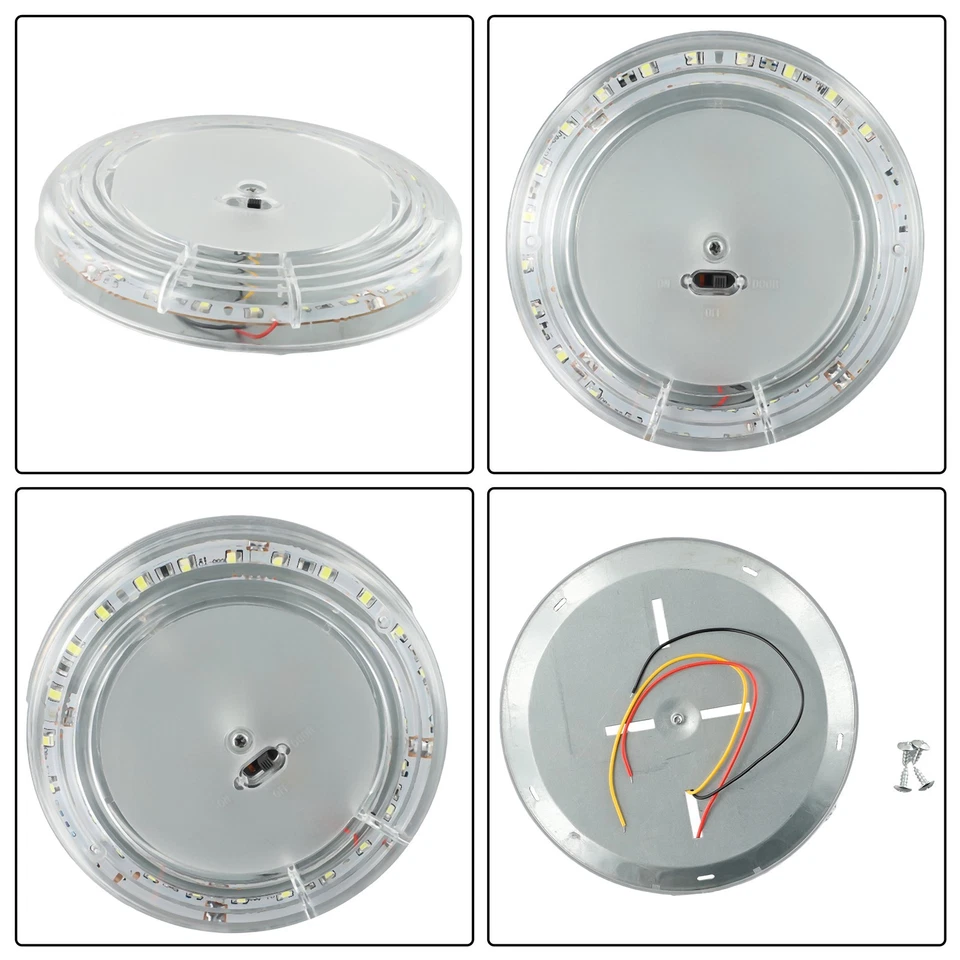 Dome White Lamp Led 24LED White Light Reading Light Boat Bus Camper Van DC 12V - Image 3 of 4