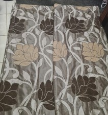 Whiteheads Fabrics Superb Pair Pencil Pleat Curtains Size 90"Width, 72"Drop