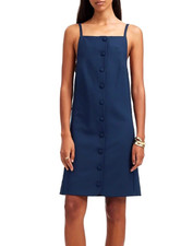 Madewell Women's $158 Navy High-Neck Sleeveless Vest Mini Dress size 4
