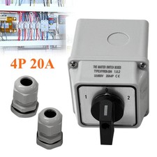 20A 3-Position 4 POLE Rotary Selector Universal Rotary Cam Changeover Switch