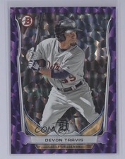 2014 Bowman Draft Top Prospects Purple Ice 18/99 Devon Travis #TP-89 0c6