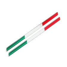 2pcs Italy Flag Thin Sticker Emblem Badge Decoration for Italian Car Bike Truck