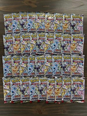 Pokemon TCG Prismatic Evolutions 36 Factory Sealed Booster Packs! Same as Box!
