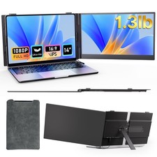 SIUT Dual 14" IPS FHD 1080P Laptop Screen Extender Monitor 13-17" USB-C HDMI