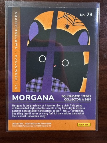 2025 Panini Squishmallows Halloween #73 Morgana - Picture 2 of 2