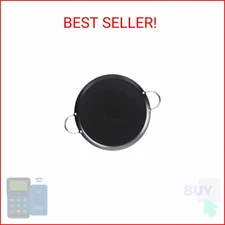 IMUSA 11in Carbon Steel Nonstick Round Comal with Metal Handles, Black