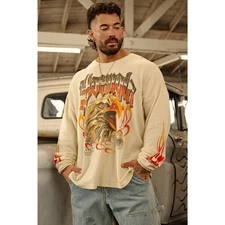 NWT YoungLA 8036 - Cars & Curls - Thermals in Off White size Small