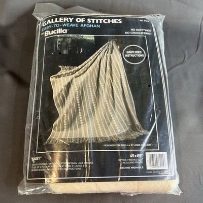 Bucilla Gallery Of Stitches #37015 Easy To Weave Afghan Kit Daisy ''45 X 65  New