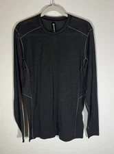 KUHL black gray piping base layer crewneck long slv XL skiing camping outdoor