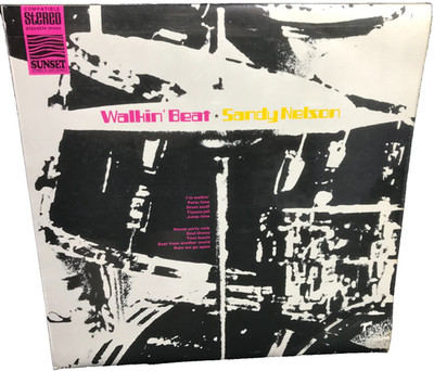 SANDY NELSON walkin' beat 1968 UK SUNSET STEREO VINYL LP