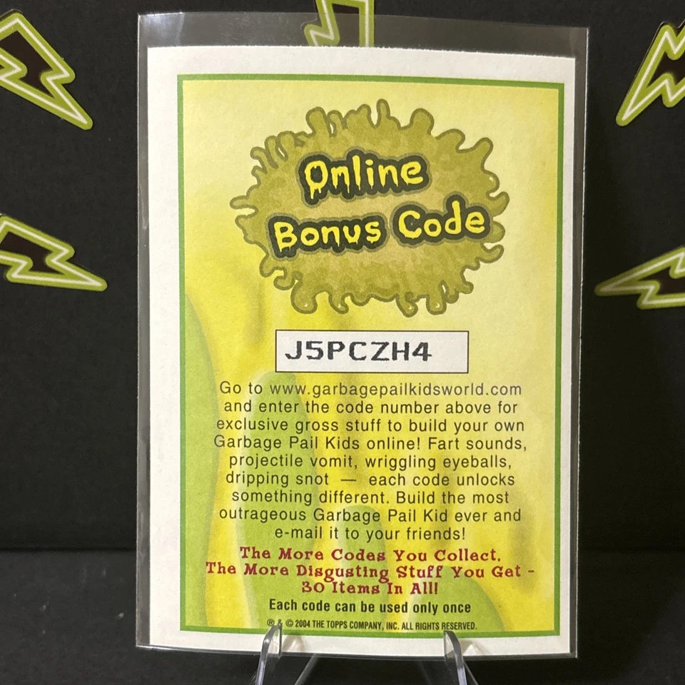 2004 Topps Garbage Pail Kids: ANS2: GOLD FOIL F7b Luke Warm EXCELLENT CONDITION  - Image 3 of 3