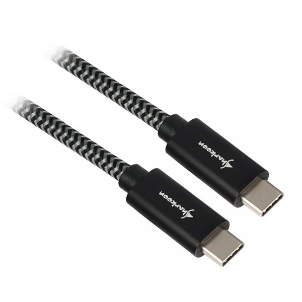 Sharkoon Usb 3.2 Gen 2 Kabel, USB-C Stecker > USB-C Stecker Schwarz/Grau, 0,5 Me-image