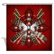 CafePress Native American Style Tapestry 4 Shower Curtain 1614663287 