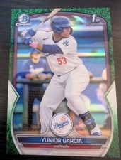 2023 Bowman Chrome - Yunior Garcia Green Grass /99 BCP-142 1st Bowman