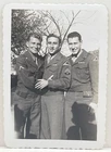1940s Handsome Soldiers Affectionate Close Bond WWII Vtg Military Snapshot Photo