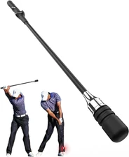 Golf Swing Trainer, Click Stick Golf Trainer Speed & Tempo Stick for Grip/Warm-U