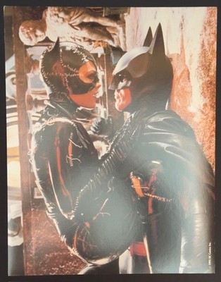 1992 Batman Returns Poster - Batman & Cat Woman face to face