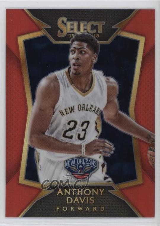 2014-15 Panini Select Concourse Red Prizm 42/149 Anthony Davis #15 7n6