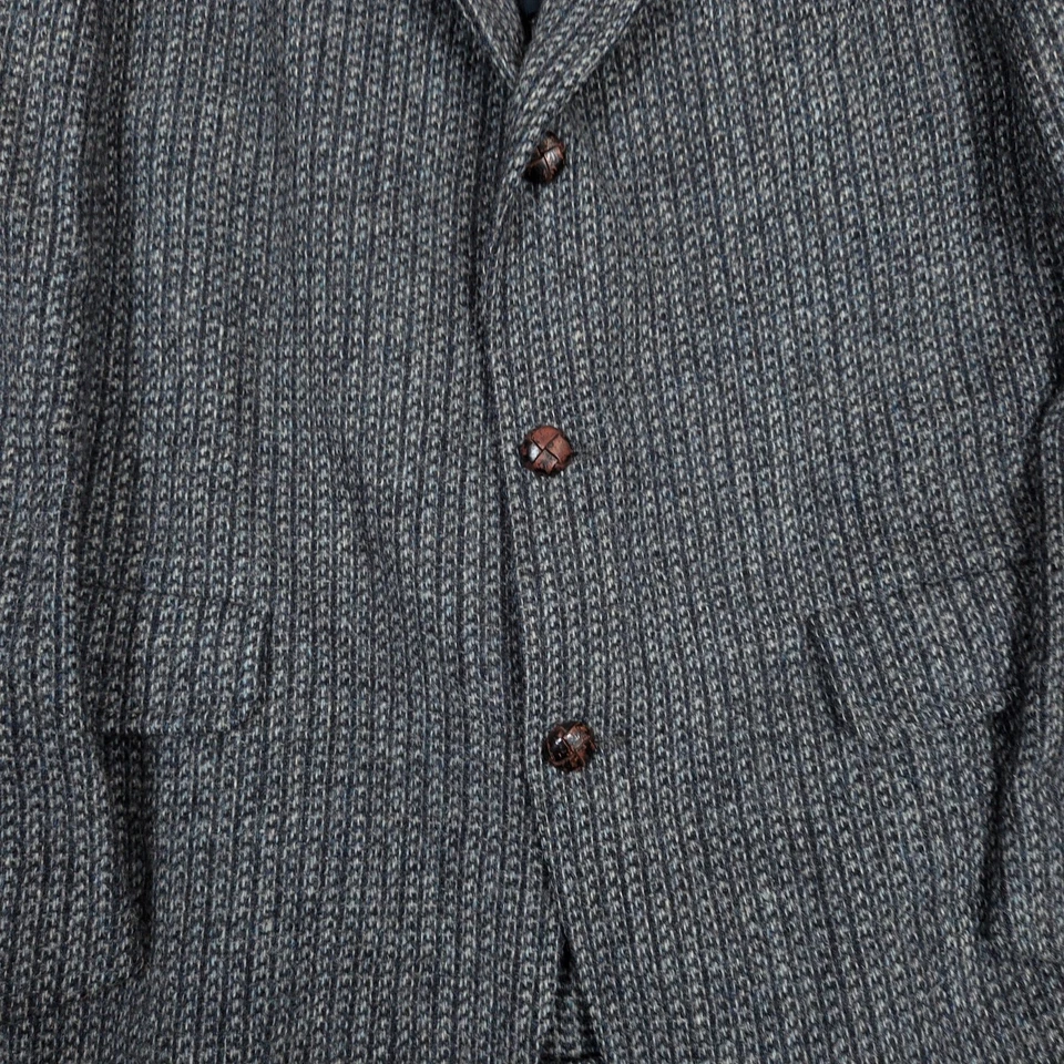 Vintage Harris Tweed Herringbone Blazer 40R Brown Scottish Wool Sport Coat - Image 4 of 4
