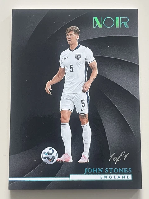 John Stones England 2024/25 Panini Noir 1/1 - 1 of 1 Base Manchester City