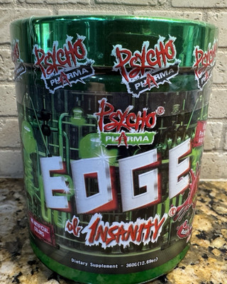 PSYCHO PHARMA Edge Of Insanity 'Ricky's Pre Workout' Powder, 12.69oz (Raspberry)