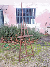 Grand chevalet ancien d’atelier – Bois massif – Fin XIXᵉ / début XXᵉ