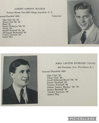 Gordon Macrae (Actor) John Chafee (Governor) 1940 Deerfield Academy MA Yearbook