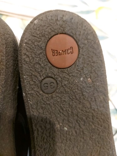 Camper Black Leather Shoes Eu35 Uk 2.5 NWD Bought Wrong Size, Only Worn Once - Picture 9 of 9