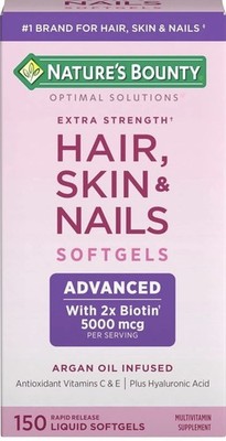 Nature's Bounty Advanced Hair, Skin & Nails, Argan-Infused Vitamin Supplement wi